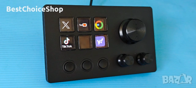 Basicolor N3 Stream Controller Deck с 6 LCD макро клавиша, 3 бутона и 3 копчета - програмируем, снимка 2 - Други игри и конзоли - 55166897