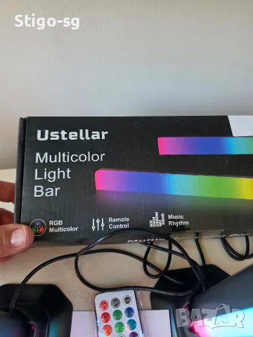 Ustellar Multicolor Light Bar – 2 бр. RGB LED лампи за TV / Gaming / PC Продавам комплект Ustellar , снимка 2 - Друга електроника - 55641023