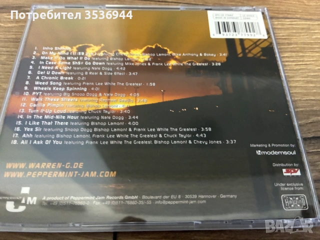Warren G - In The Mid-Nite Hour, снимка 2 - CD дискове - 55241581