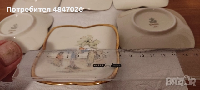 Порцеланови чинийки Alka Kunst Bavaria 6бр, снимка 15 - Колекции - 54857582