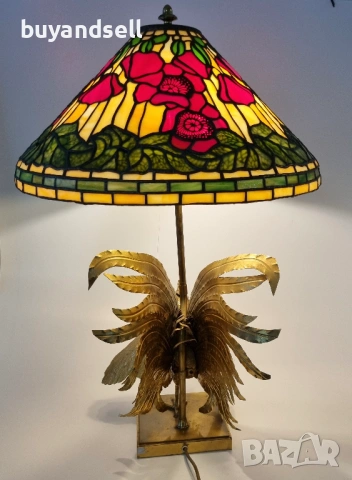 Настолна лампа Тифани Tiffany lamb витражно стъкло, снимка 7 - Настолни лампи - 54202031