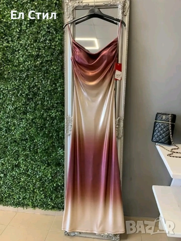🌹Дълга сатенена рокля, снимка 2 - Рокли - 53960901