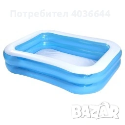 Надуваем семеен градински басейн 245x150x43 см – 874 л, здрав PVC и лесно източване