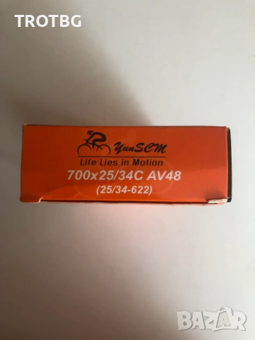 Вътрешина гума 700×25/34C – AV48mm вентил, снимка 3 - Части за велосипеди - 54324035