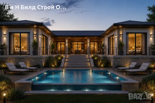 Сглобяема къща с басейн LUXURY RESIDENCE | 135 м²