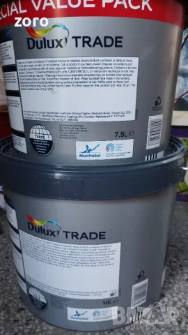 Висококачествена интериорна миеща се боя DULUX (Бяла 7.5 л и цвят Магнолия 10 л), снимка 2 - Бои, лакове, мазилки - 55448701