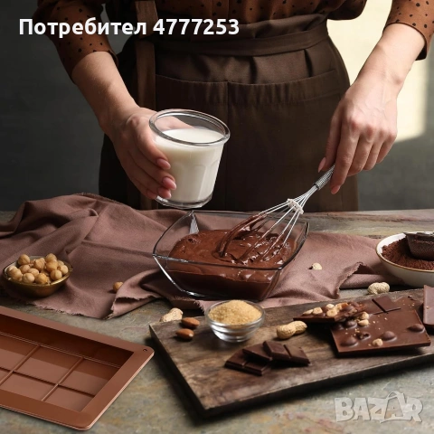 Комплект 2 бр силиконова форма за шоколад силиконова форма за печене, снимка 3 - Форми - 54562409