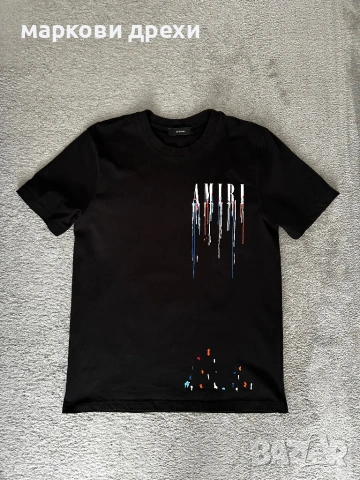 Amiri Paint Drip Core Logo Tee 'Черен' L, снимка 2 - Тениски - 54901021