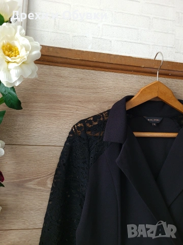 Официална черна рокля тип сако , снимка 3 - Рокли - 54074102