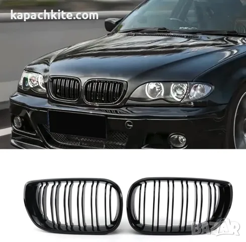 Черни Бъбреци за БМВ (BMW) E46, E60, E90, E91 – Черен Гланц (Пиано Лак), снимка 5 - Аксесоари и консумативи - 55591615