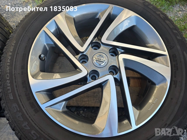 Лети джанти 17ки 5х114.3 Nissan + зимни гуми 215/60/17 Falken, снимка 7 - Гуми и джанти - 55081762