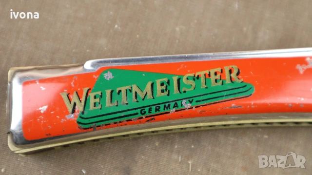 Хармоника Weltmeister, немска хармоника, винтидж хармоника, снимка 5 - Духови инструменти - 54998689