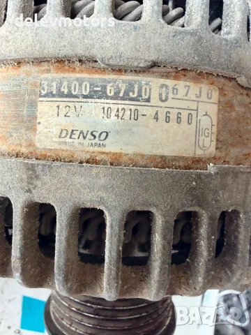 31400-67J0, 104210-4660 Динамо алтернатор Denso от Suzuki Vitara 1.9 d, 122 кс., 2006г., снимка 7 - Части - 55652184