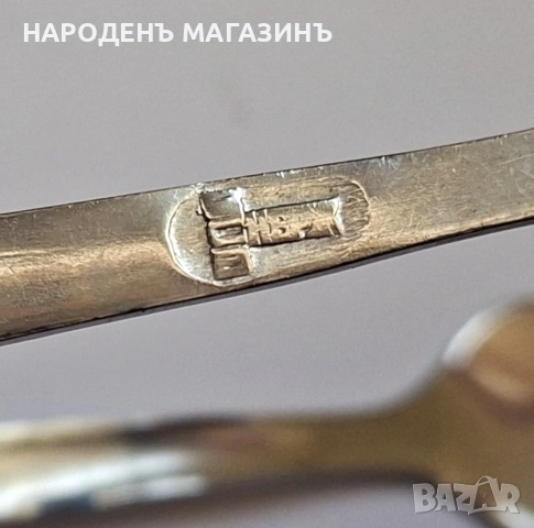 СССР - РЯДЪК детски комплект 6 лъжички за чай с емайлирани дръжки и щипка сервиз дете , снимка 16 - Други ценни предмети - 54305301