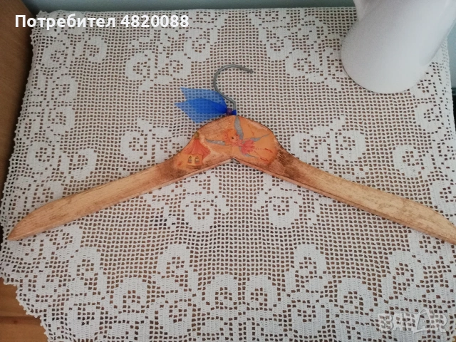 Дървени РЕТРО закачалки РЪЧНА декорация 6 бр. ПАКЕТНА цена, снимка 8 - Закачалки - 55130594