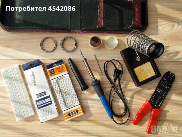 Цифров мултиметър Mastech. Поялник Pro’s Kit, 30 W. Стойка, аксесоари. Мн. добри, снимка 5 - Поялници и запояване - 54452467
