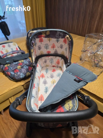 3 в 1 Cosatto Giggle Quad бебешка количка - Hare Wood, снимка 9 - Детски колички - 54593585