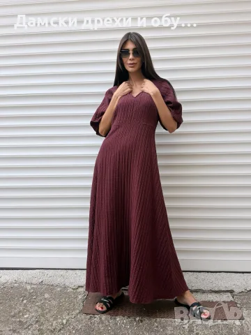 Дамска рокля с буфан ръкави SELECTED FEMME , снимка 5 - Рокли - 55593012