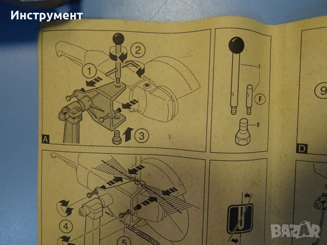 Отрезна стойка за ъглошлайф Bosch 0601999016 cut-off stand, снимка 3 - Други инструменти - 54928251