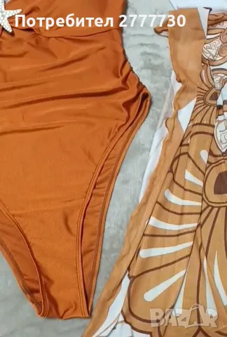 Бански с парео размери  2XL гр.120 х.130см  , снимка 2 - Бански костюми - 55459468