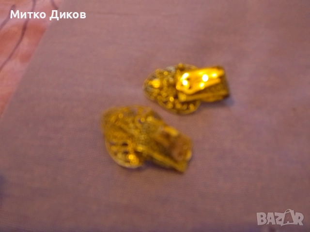 винтидж обеци с филигранна изработка 15.76 грама уникат, снимка 2 - Обеци - 54606344