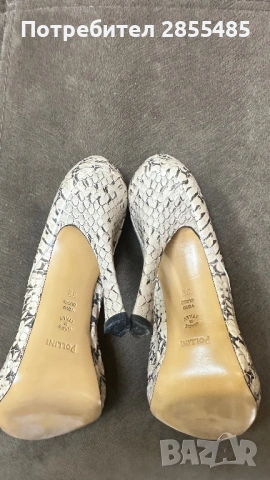 Оригинални Pollini обувки от естествен питон - Made in Italy - Nº39, снимка 4 - Дамски обувки на ток - 54500994