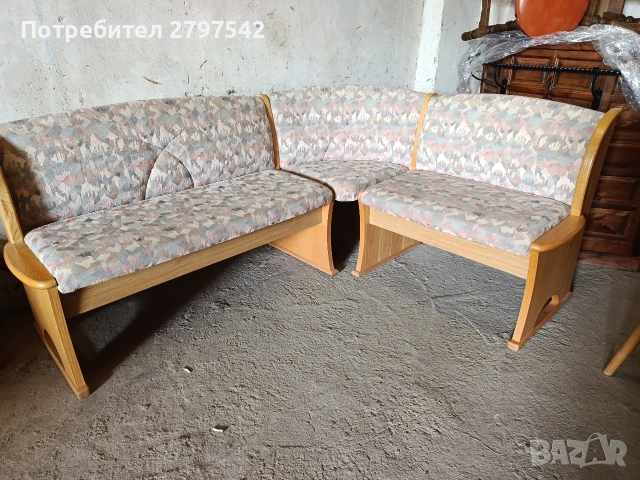 Кухненски ъгъл / Ъглова пейка , снимка 2 - Дивани и мека мебел - 54653827