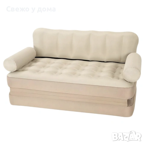 Двоен надуваем матрак с разтегателен диван за спане, снимка 3 - Спални и легла - 53993541