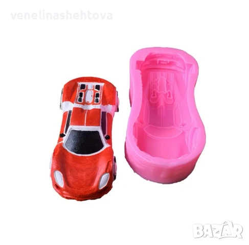 3D голяма състезателна кола силиконов молд форма свещи гипс сапун смола фондан декорация торта 