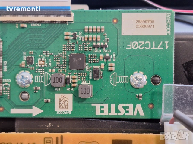 Tcon 17TC20F,for 32inc DISPLAY VES315WNGB-L4-N91 ,Crown модел 32NV66WS, снимка 2 - Части и Платки - 54741773