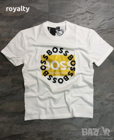 Hugo Boss Нова Бяла Мъжка Тениска Хюго Бос 