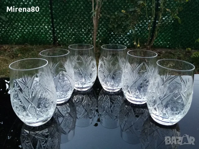 Български кристален сервиз за вода - нов !