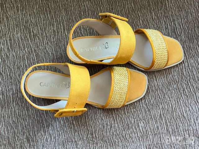 Дамски сандали CAPRICE в жълто, снимка 5 - Сандали - 55205648