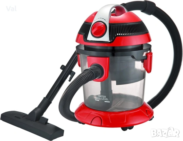 Прахосмукачка с воден филтър Voltz, 800W-1000W, 10л., Червена/Сива, снимка 2 - Прахосмукачки - 54907409