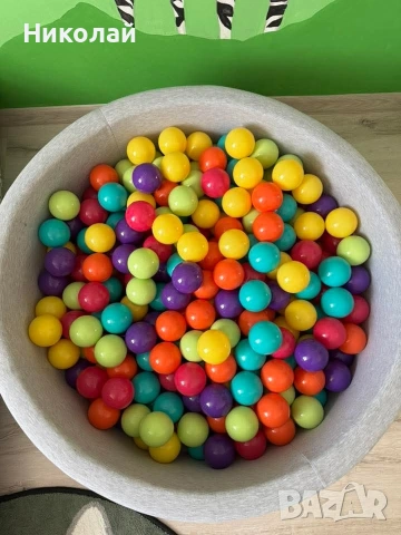 Басейн с топки, KiddyMoon, 90x30cm, 300 топки, снимка 2 - Играчки за стая - 54251247