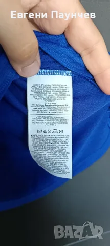 Nike running размер S мъжка спортна тениска син цвят , снимка 4 - Тениски - 55425116