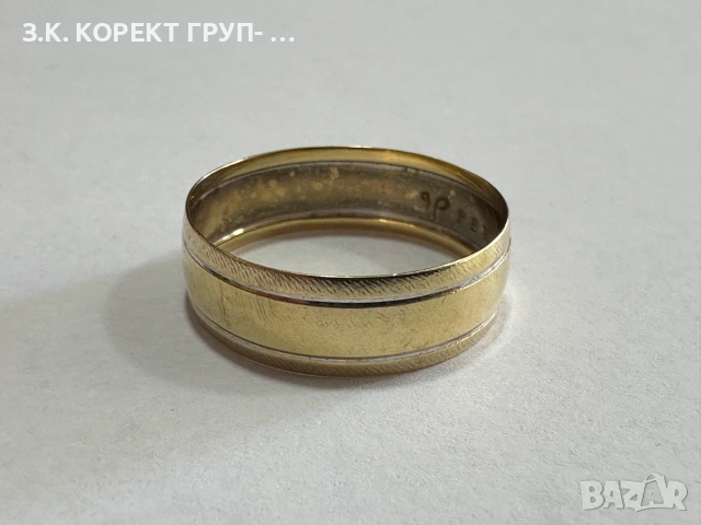 Златна халка 14K – 2,13 г, размер 66, снимка 3 - Пръстени - 55117885