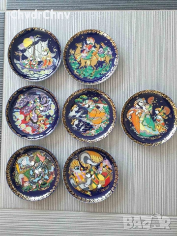 7бр чинии Rosenthal Sindbad/Розентал Синбад/Бавария немска колекционерска порцеланова чиния-картина