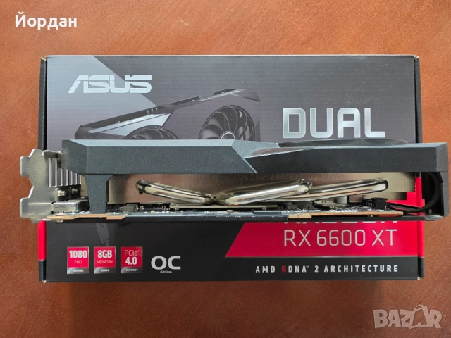 ASUS RX 6600 XT DUAL OC Edition 8 GB GDDR 6, снимка 6 - Видеокарти - 54599563