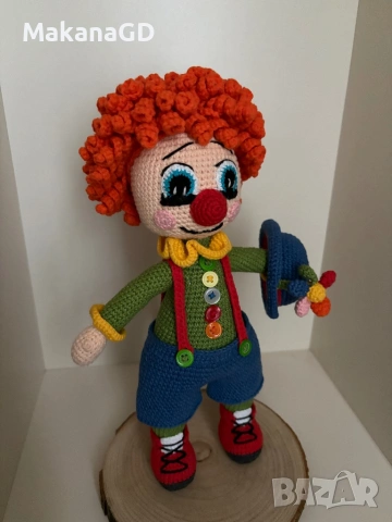 Плетена играчка клоун, снимка 6 - Плюшени играчки - 54071805