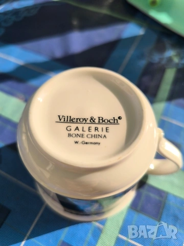 порцеланова чаша за кафе Villeroy boch с котка, снимка 2 - Чаши - 52971079