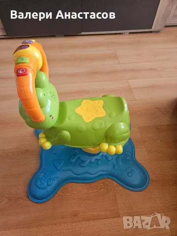 VTech Bounce & Laugh Frog – музикална жаба за скачане / активна бебешка играчка, снимка 2 - Детски люлки - 55504140