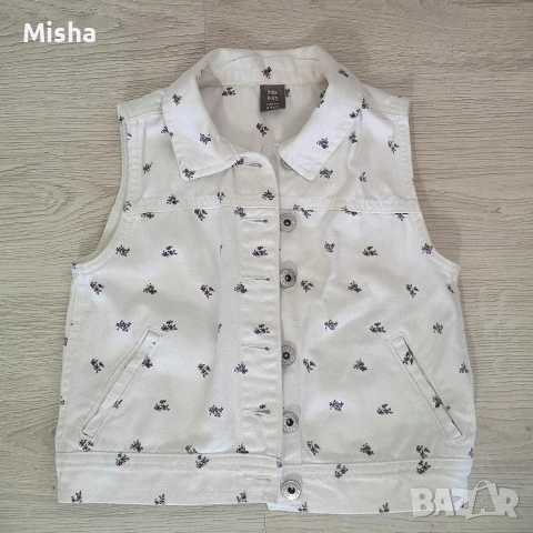 Детски елек от деним за момиче 134