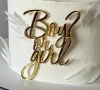 5 вида Boy Or Girl gender момче или момиче парти за пол на бебе бебето бебешко парти топер торта, снимка 7