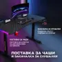 Гейминг бюро - LED RGB, Регулируема височина, 140см, снимка 3
