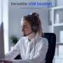 USB Слушалки с микрофон CM7006 – Noise Cancelling, за PC, Zoom, Teams, Skype и Call Center, снимка 6