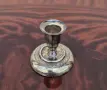 Стар ИТАЛИАНСКИ АРИСТОКРАТИЧЕН ДЕБЕЛО ПОСРЕБРЕН СВЕЩНИК, снимка 2