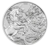 инвестиционна сребърна монета дракон и кон 1 оз 1 oz , снимка 1
