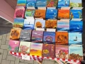 Малки рисувани картини с природа и море със статив , снимка 1