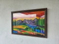 Рисувана картина с темпера,Пейзаж 39х27см, снимка 3